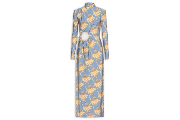 Vestido Longo Banana Tassel - Azul