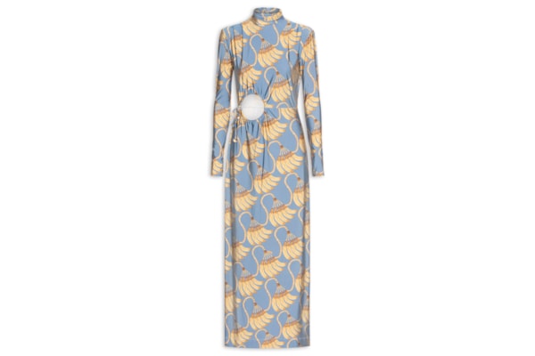 Vestido Longo Banana Tassel - Azul