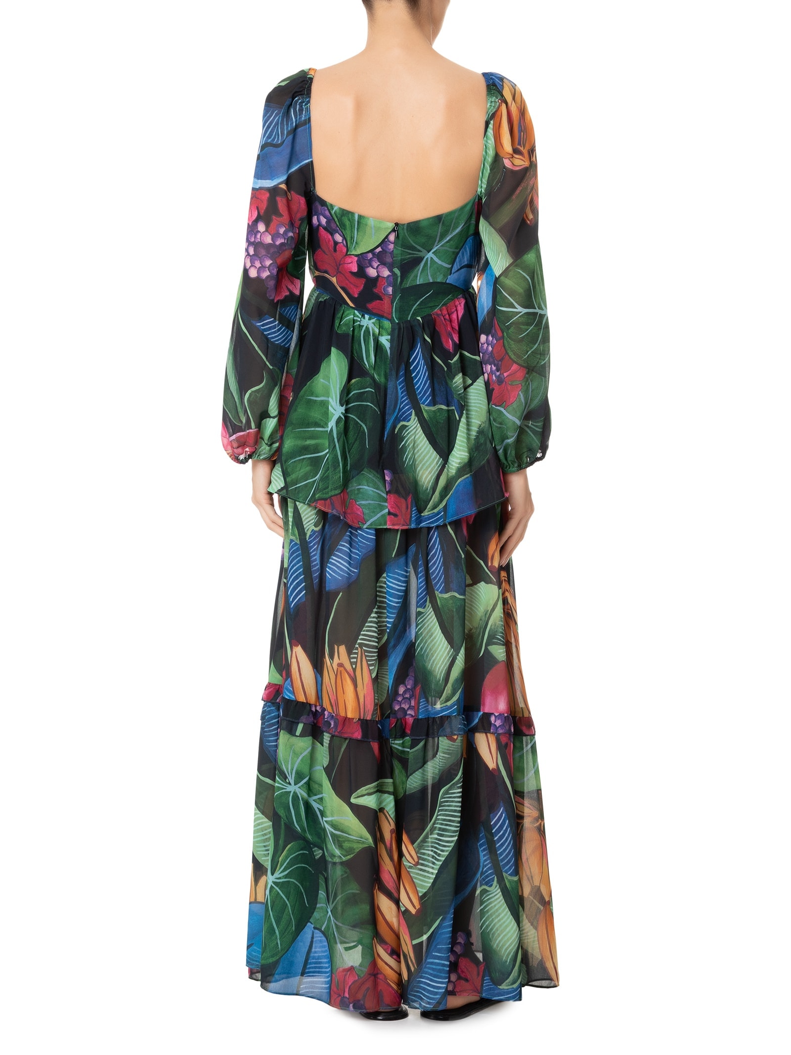 Vestido Longo Banana Uva Verde Farm