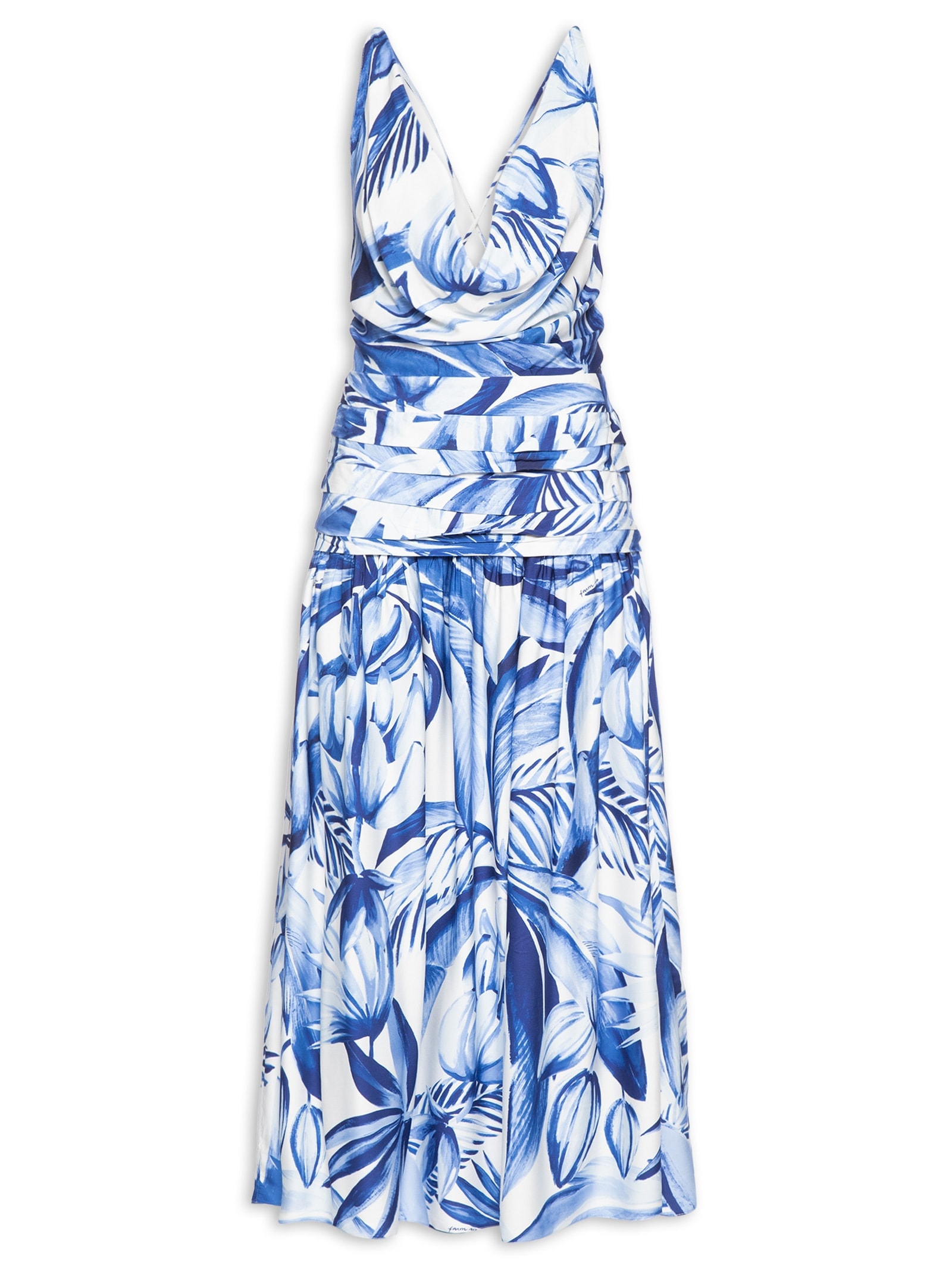 Vestido Longo Bananarte Azul Farm