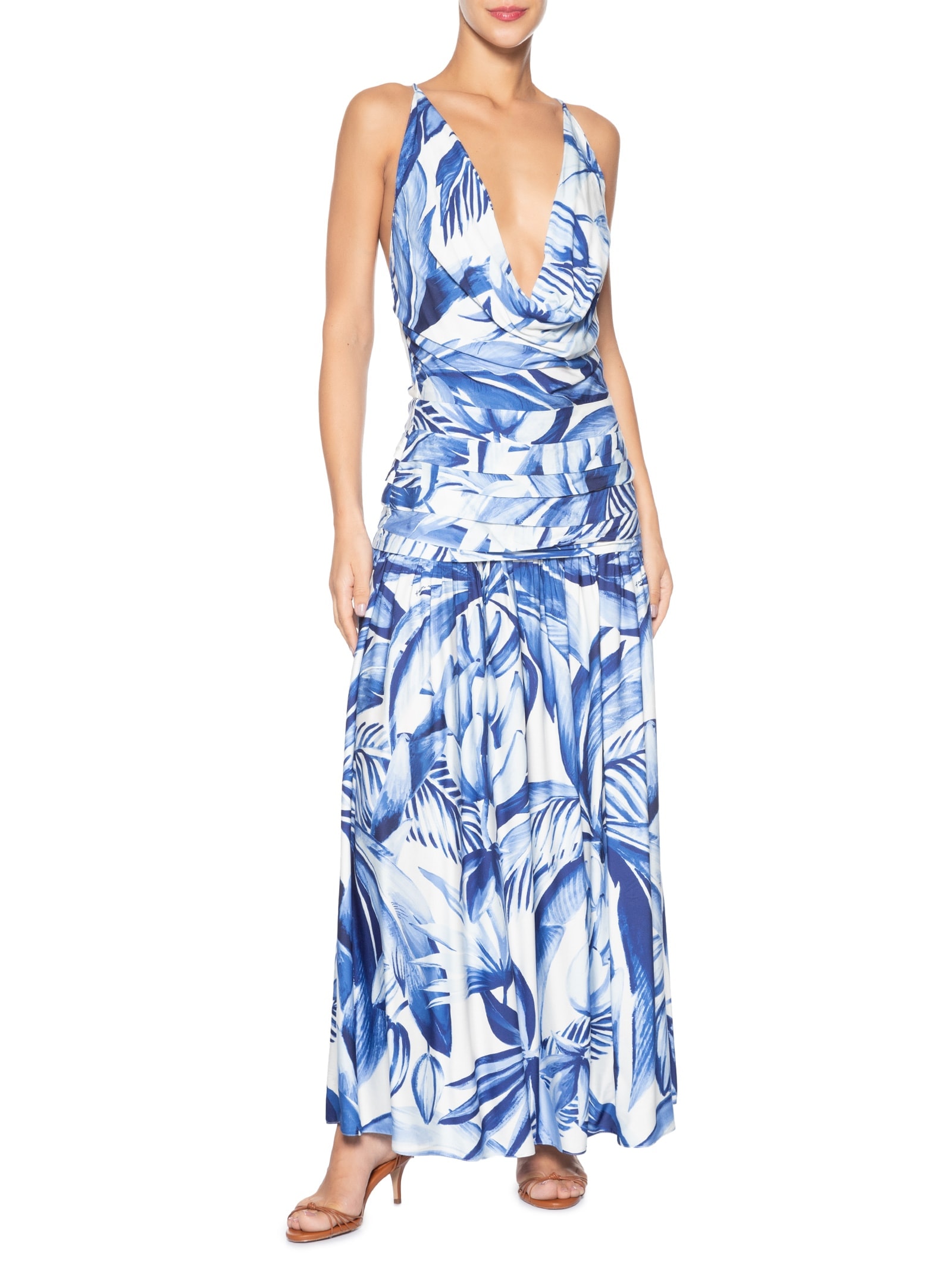 Vestido Longo Bananarte Azul Farm