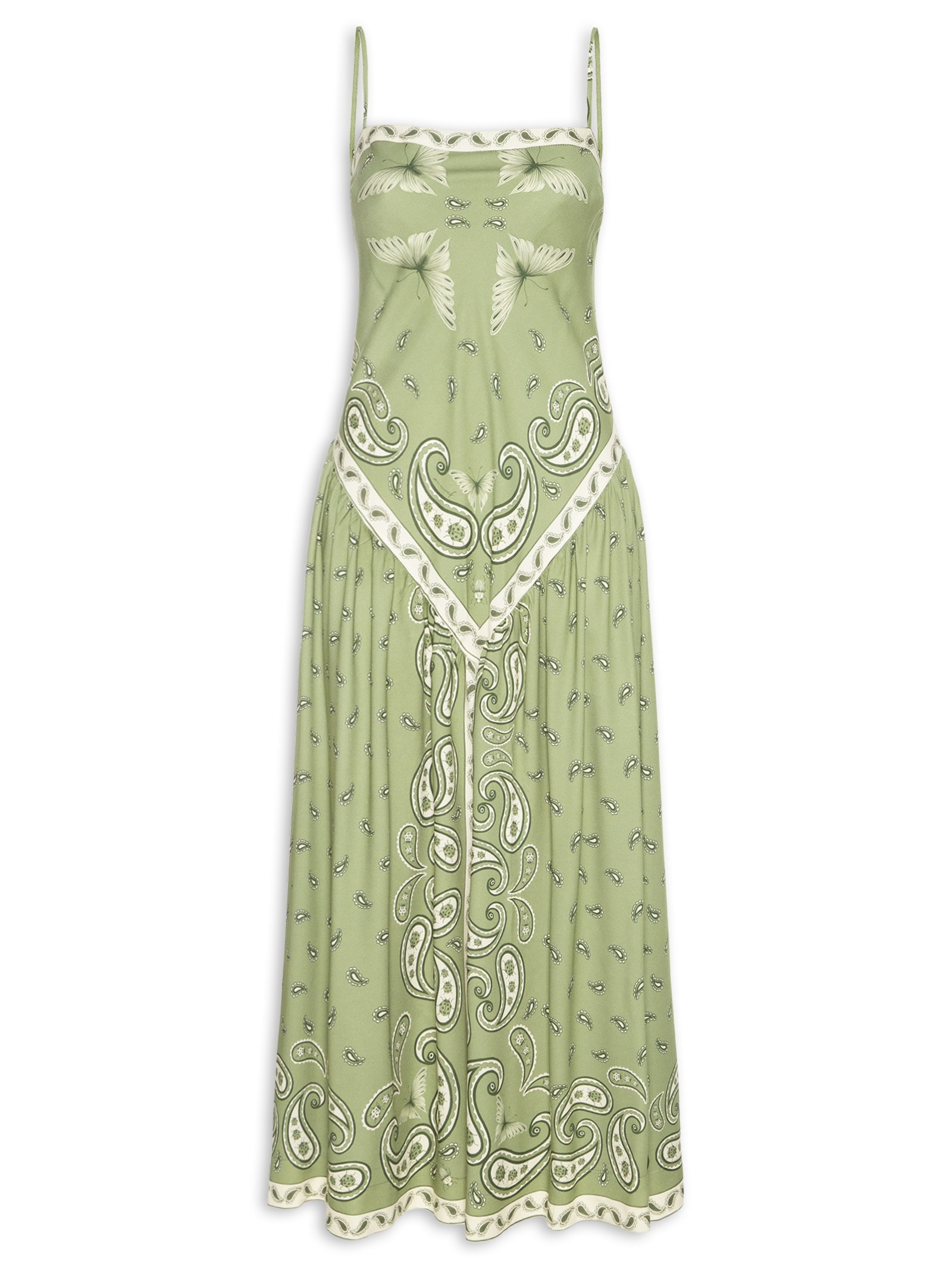 Vestido Longo Bandanas Jardim – Verde Farm