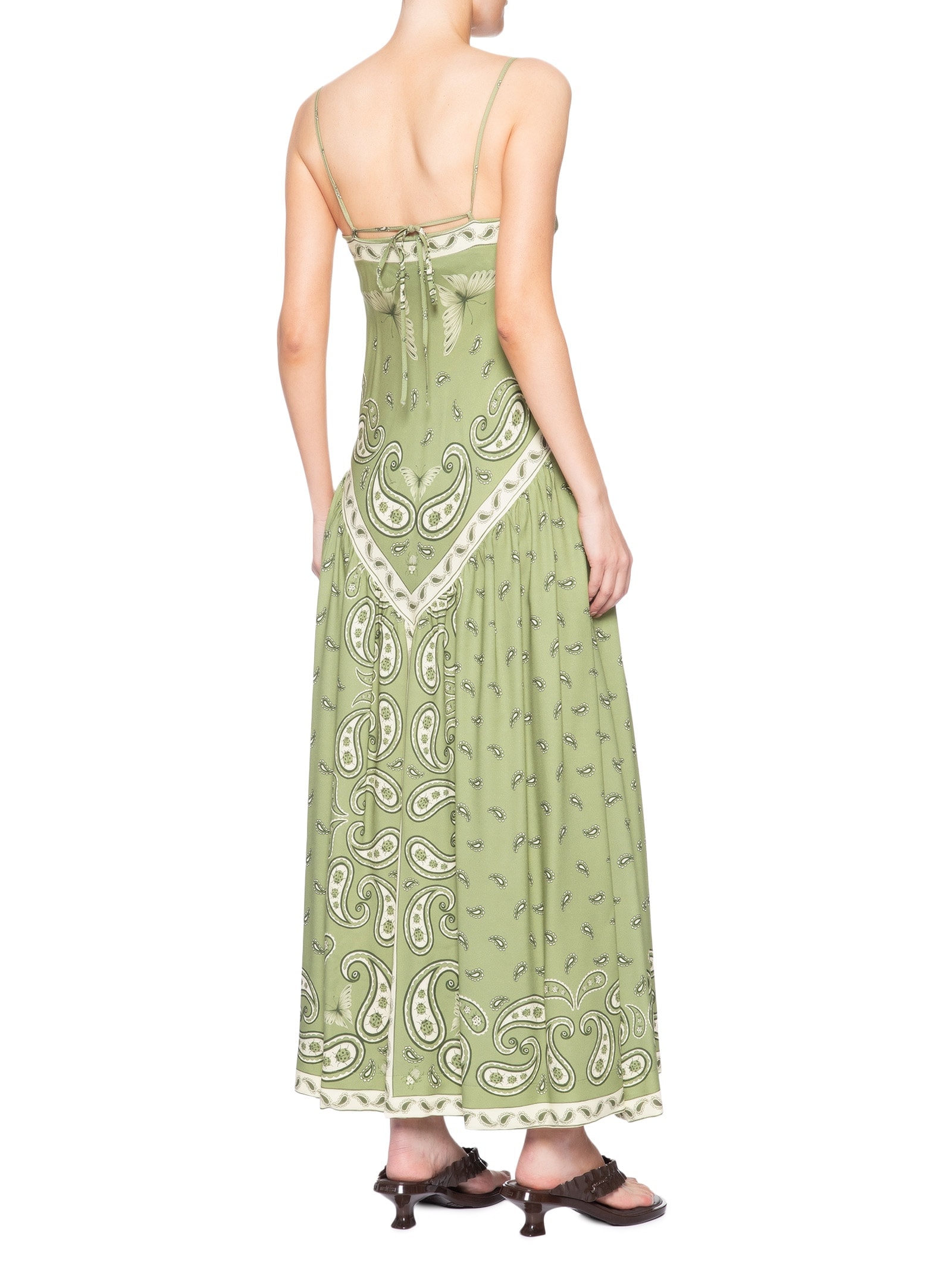 Vestido Longo Bandanas Jardim – Verde Farm
