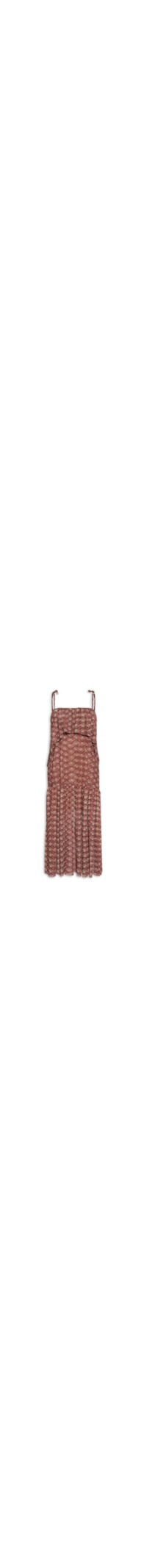 Vestido Longo Bata Estampa Conchário - Vermelho