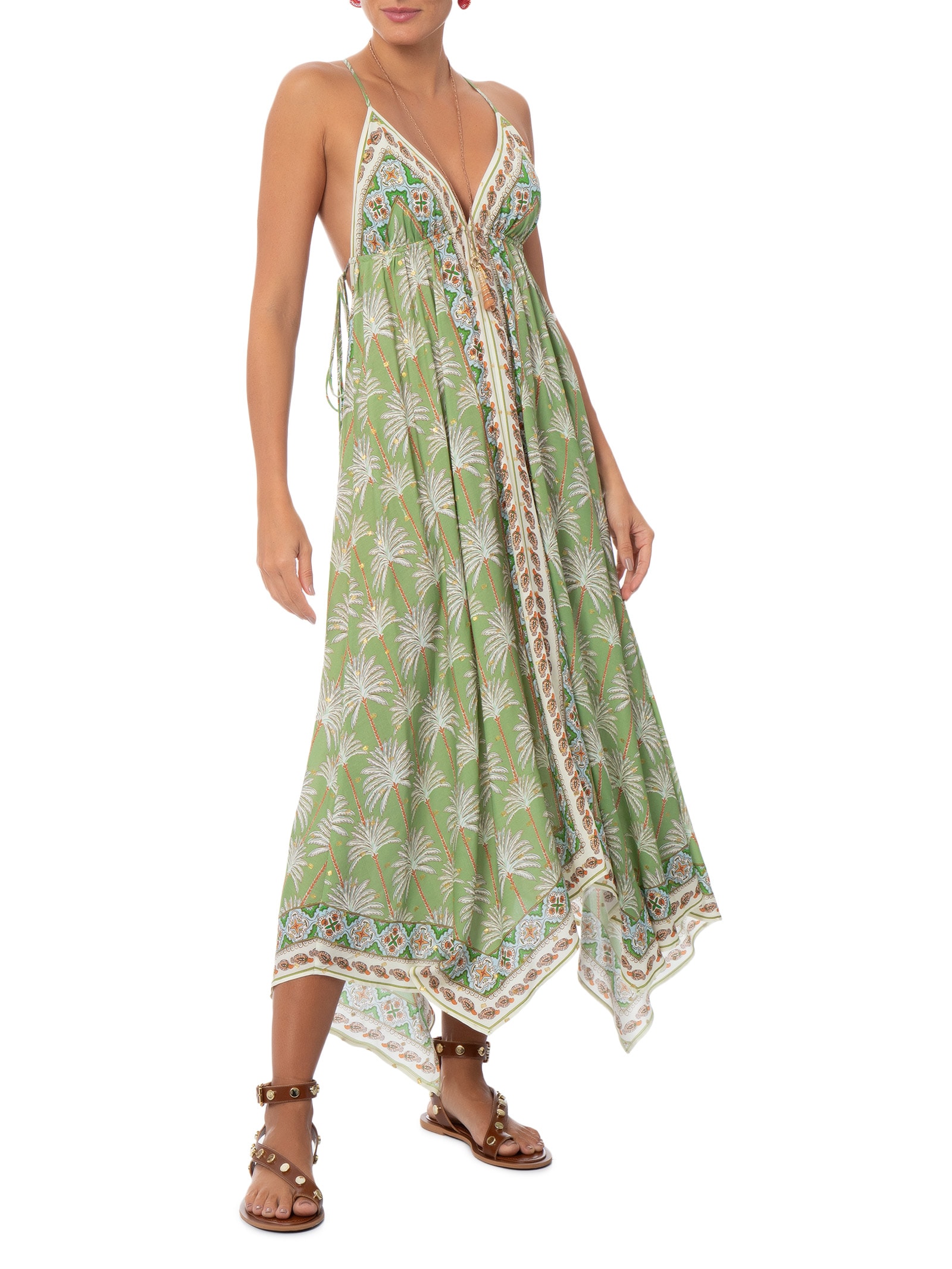 Vestido Longo Boho Coqueiro Verde Farm