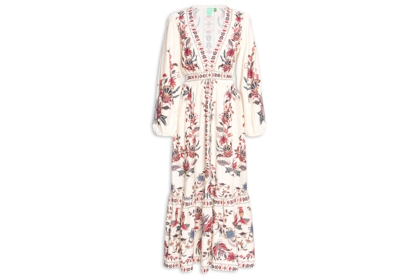 Vestido Longo Bohoflor - Off White