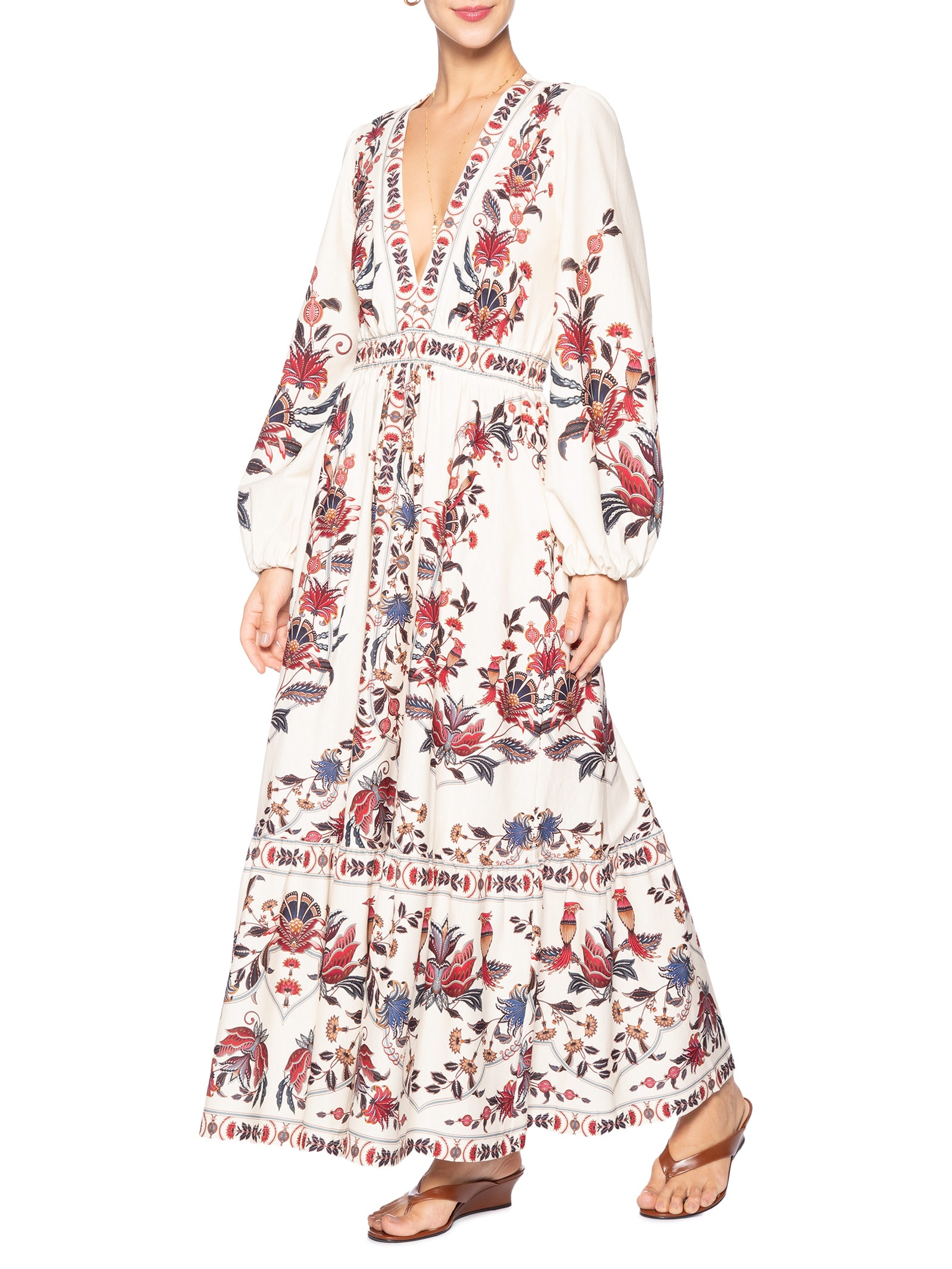 Vestido Longo Bohoflor Off White Farm