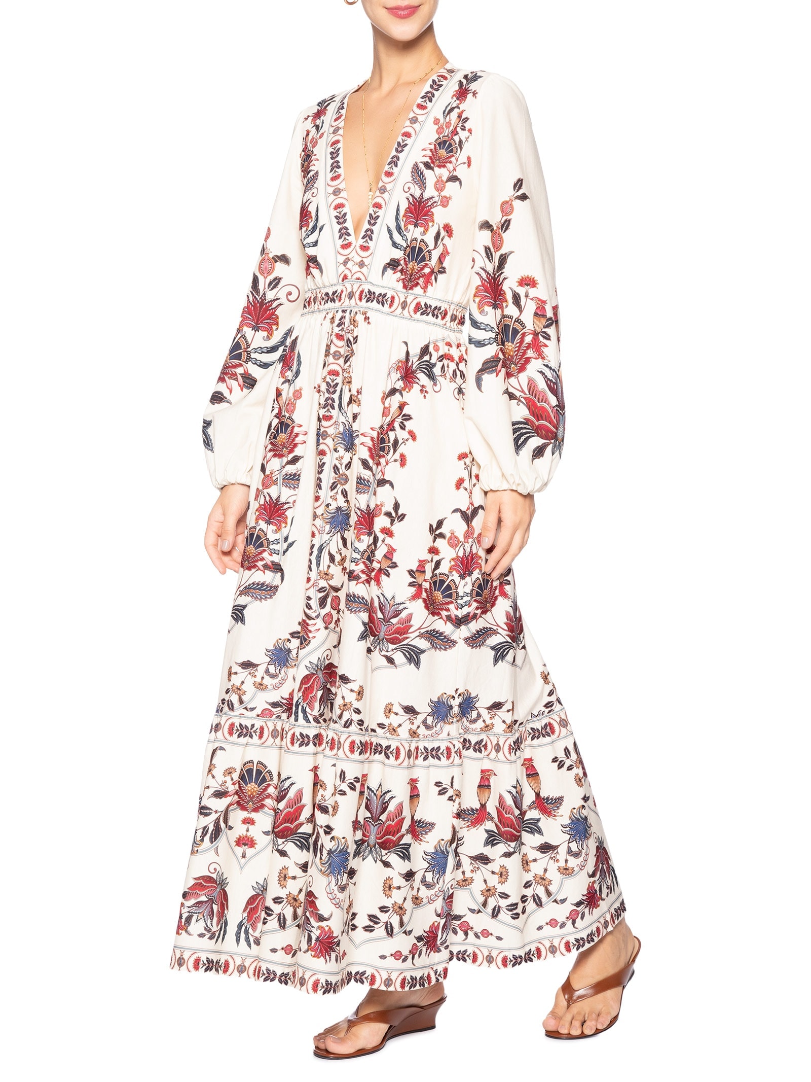 Vestido Longo Bohoflor Off White Farm