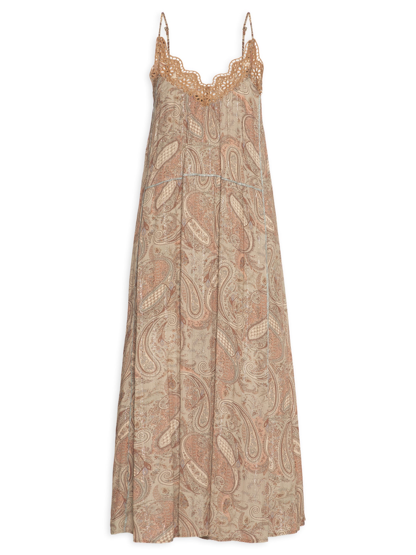 Vestido Longo Bordado Estampa Folk Rosa Maria Filó