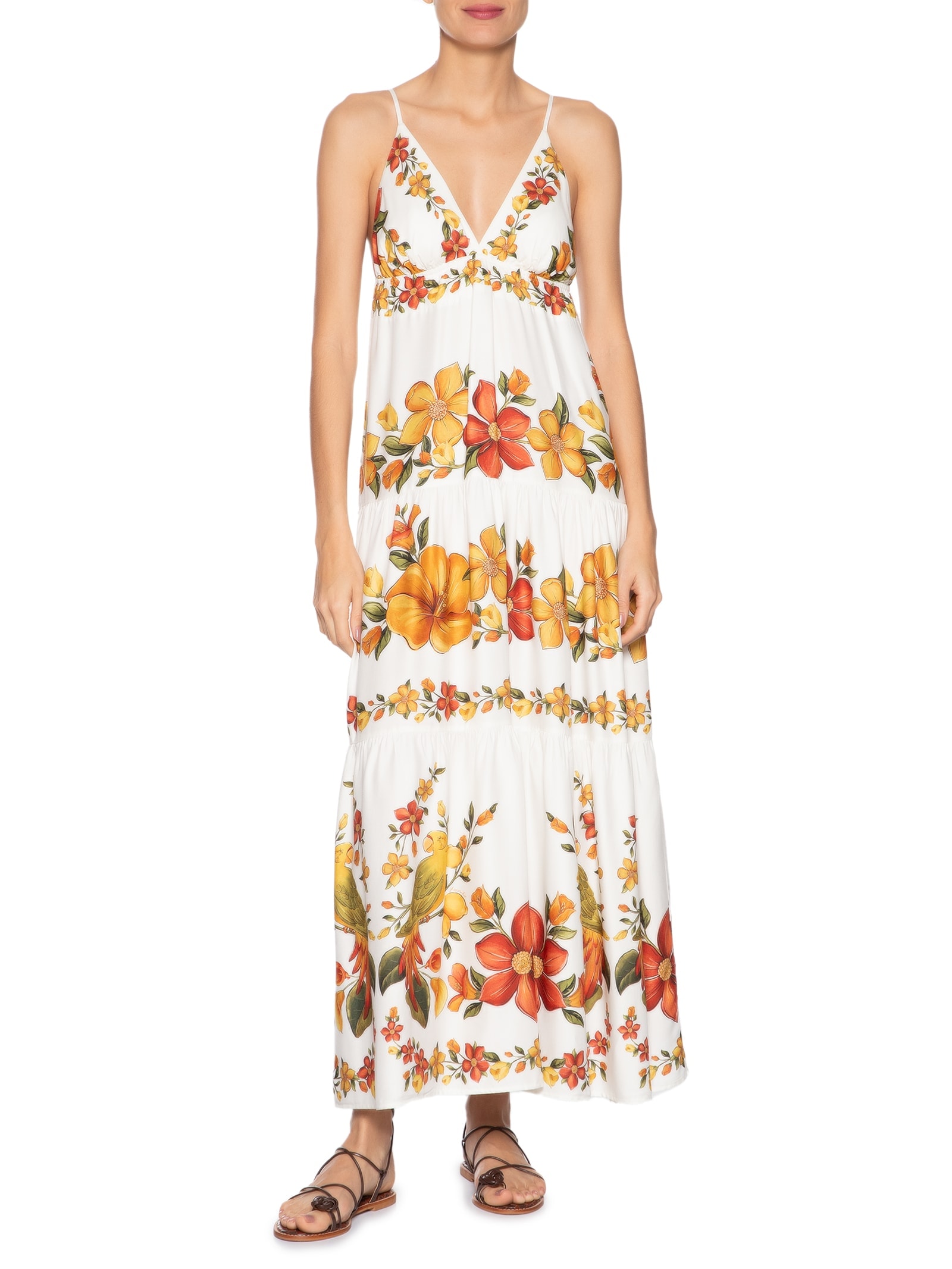 Vestido Longo Bosque Chic Branco Farm