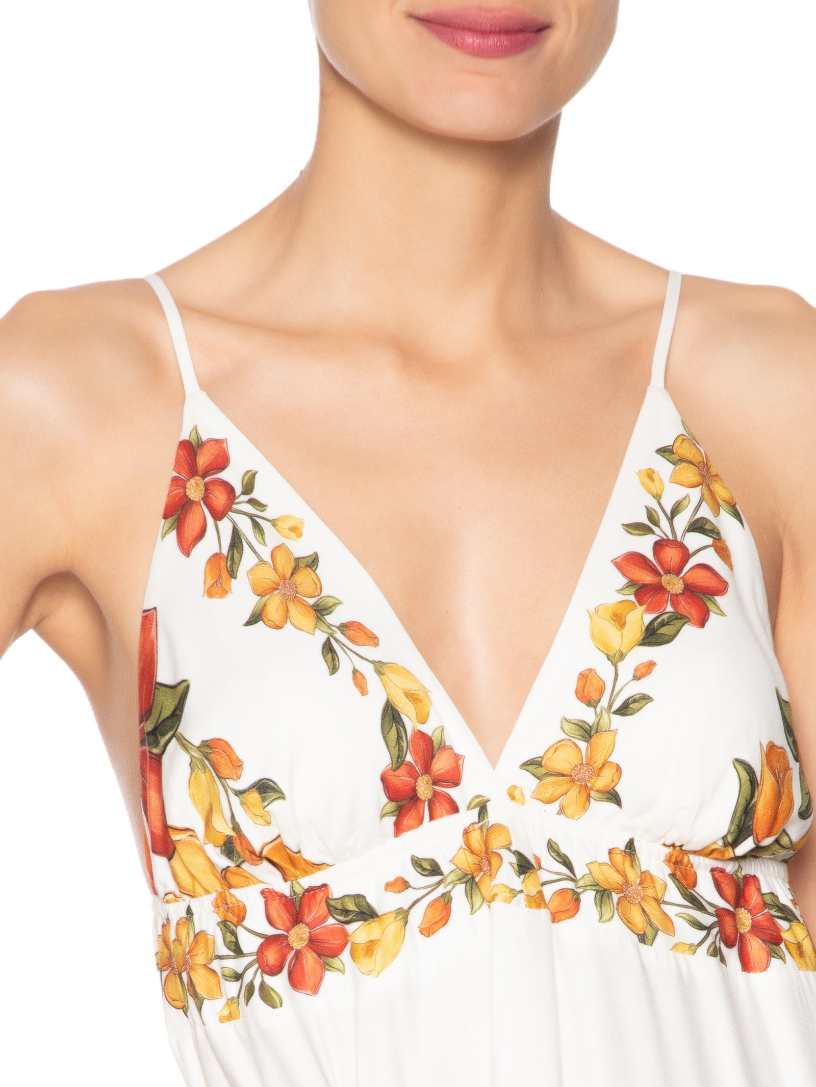 Vestido Longo Bosque Chic Branco Farm