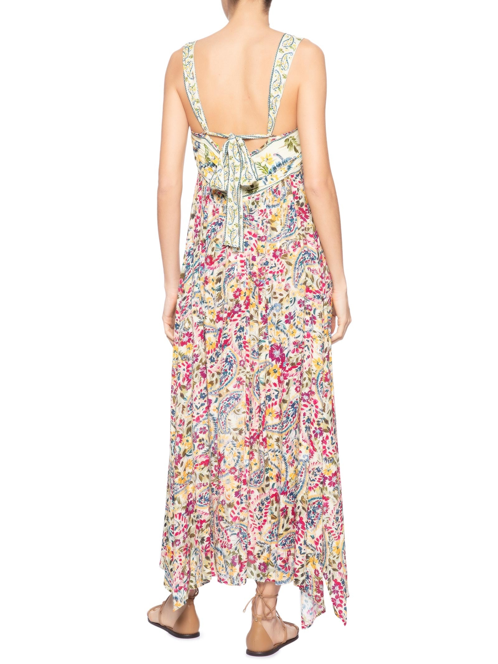 Vestido Longo Brisa De Flor Amarelo Farm