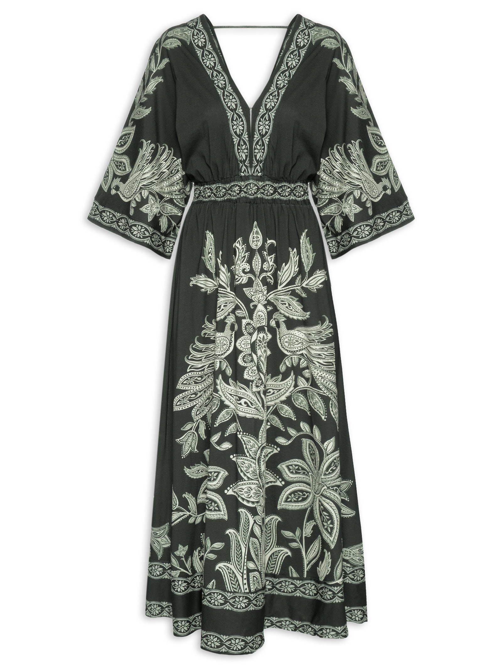 Vestido Longo Céu De Arara Verde Farm