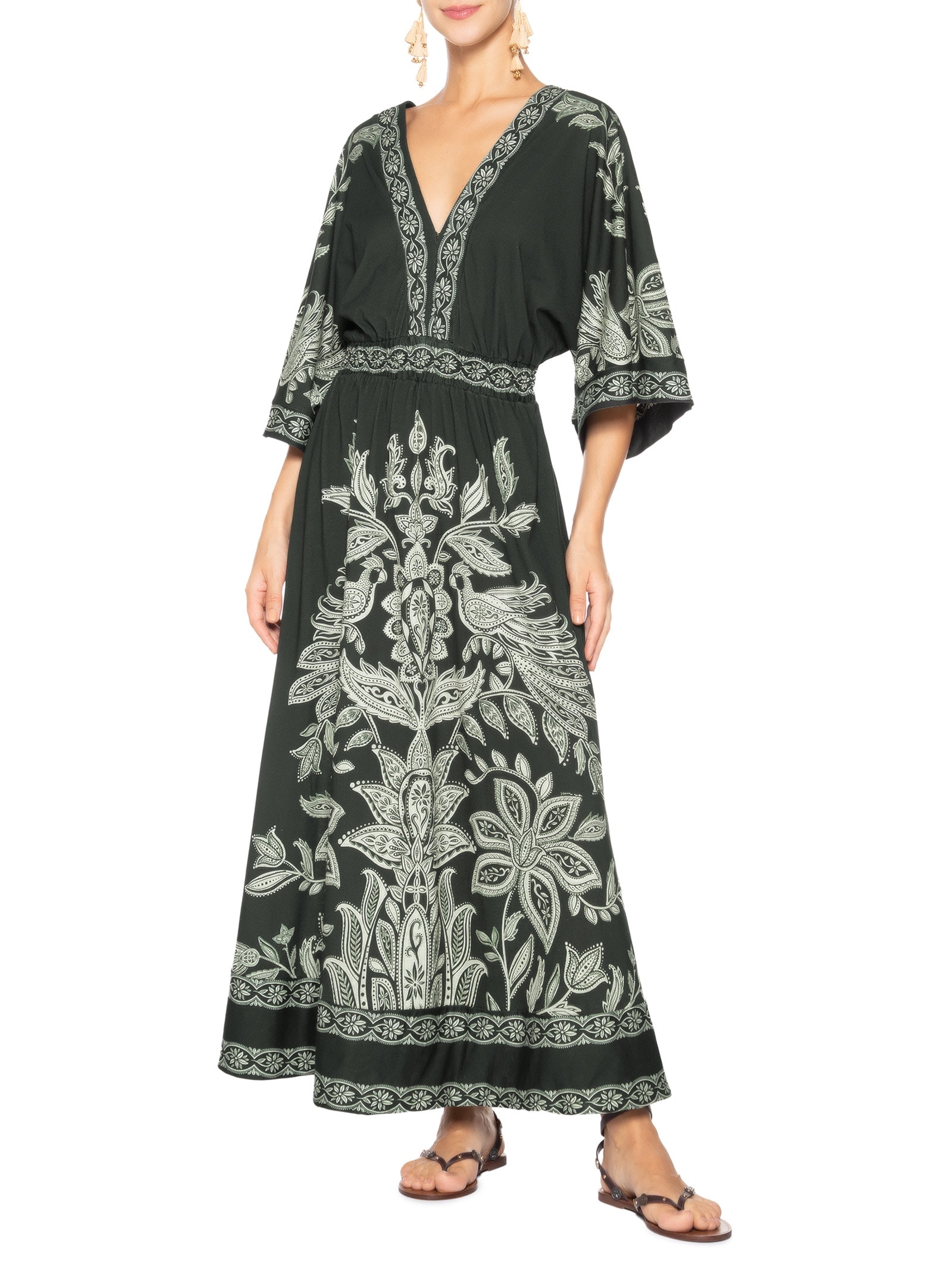 Vestido Longo Céu De Arara Verde Farm