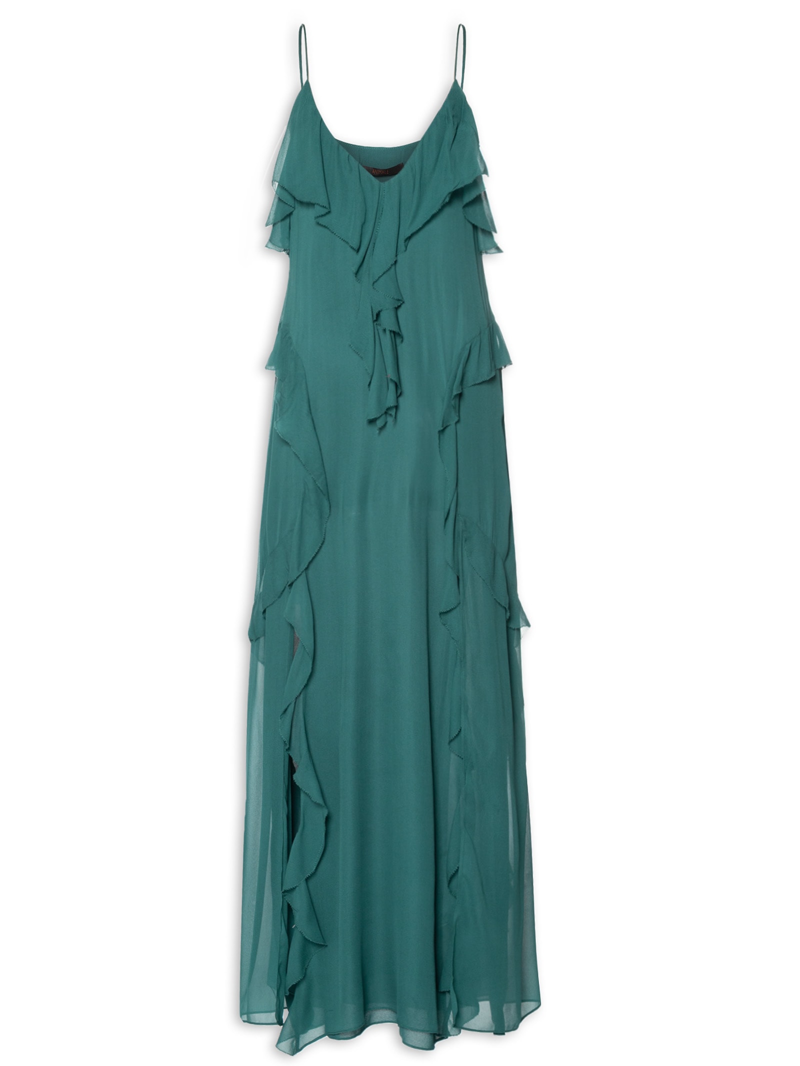 Vestido Longo Com Babados - Verde by ANIMALE