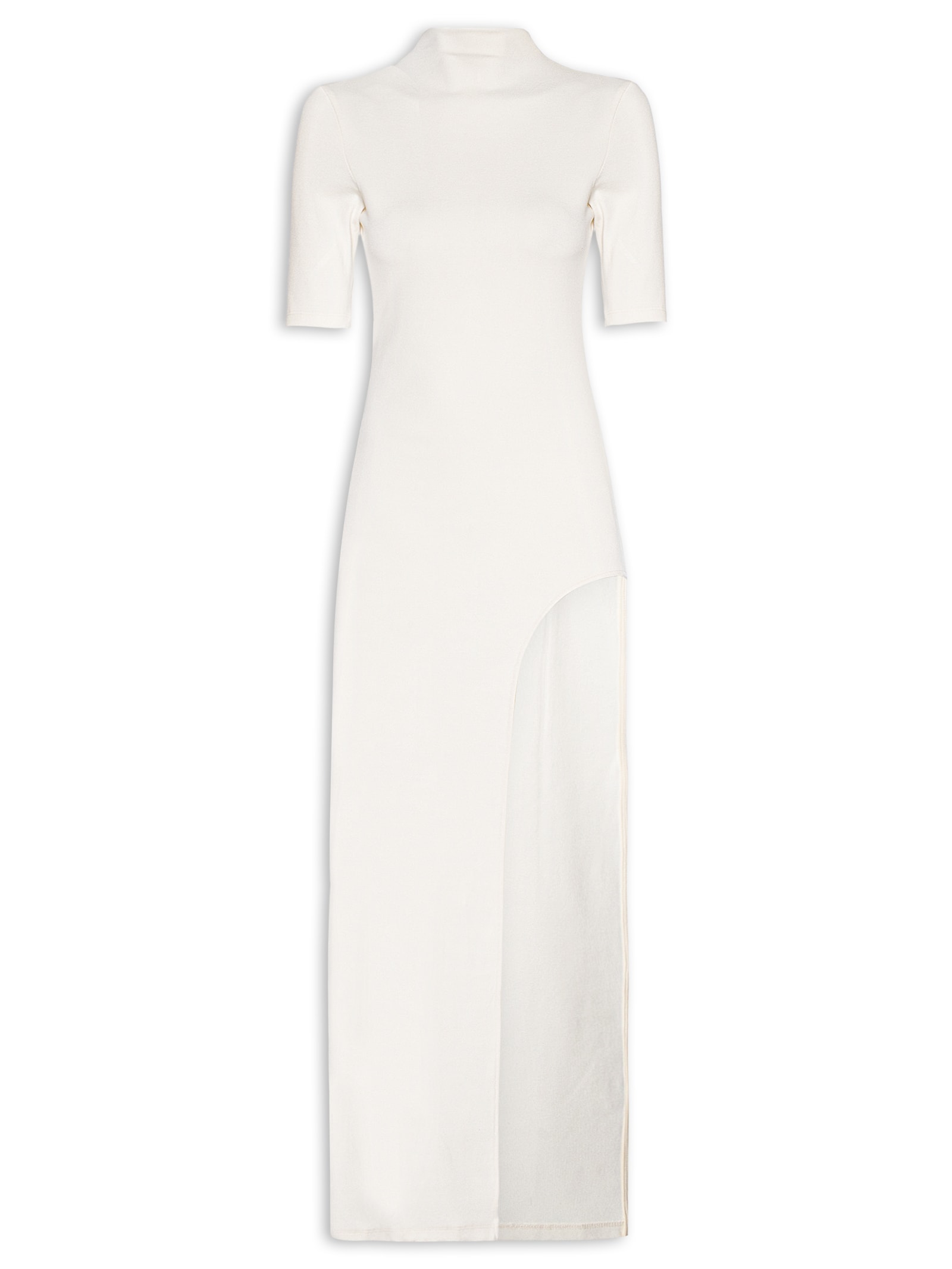 Vestido Longo Com Manga Off White Lança Perfume