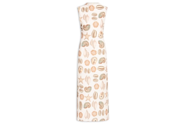 Vestido Longo Conchas Importado - Bege