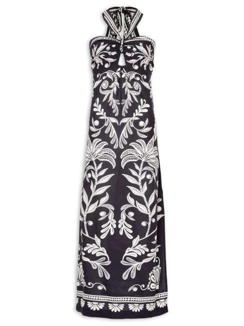 Vestido Longo Coqueiro Sereno - Preto