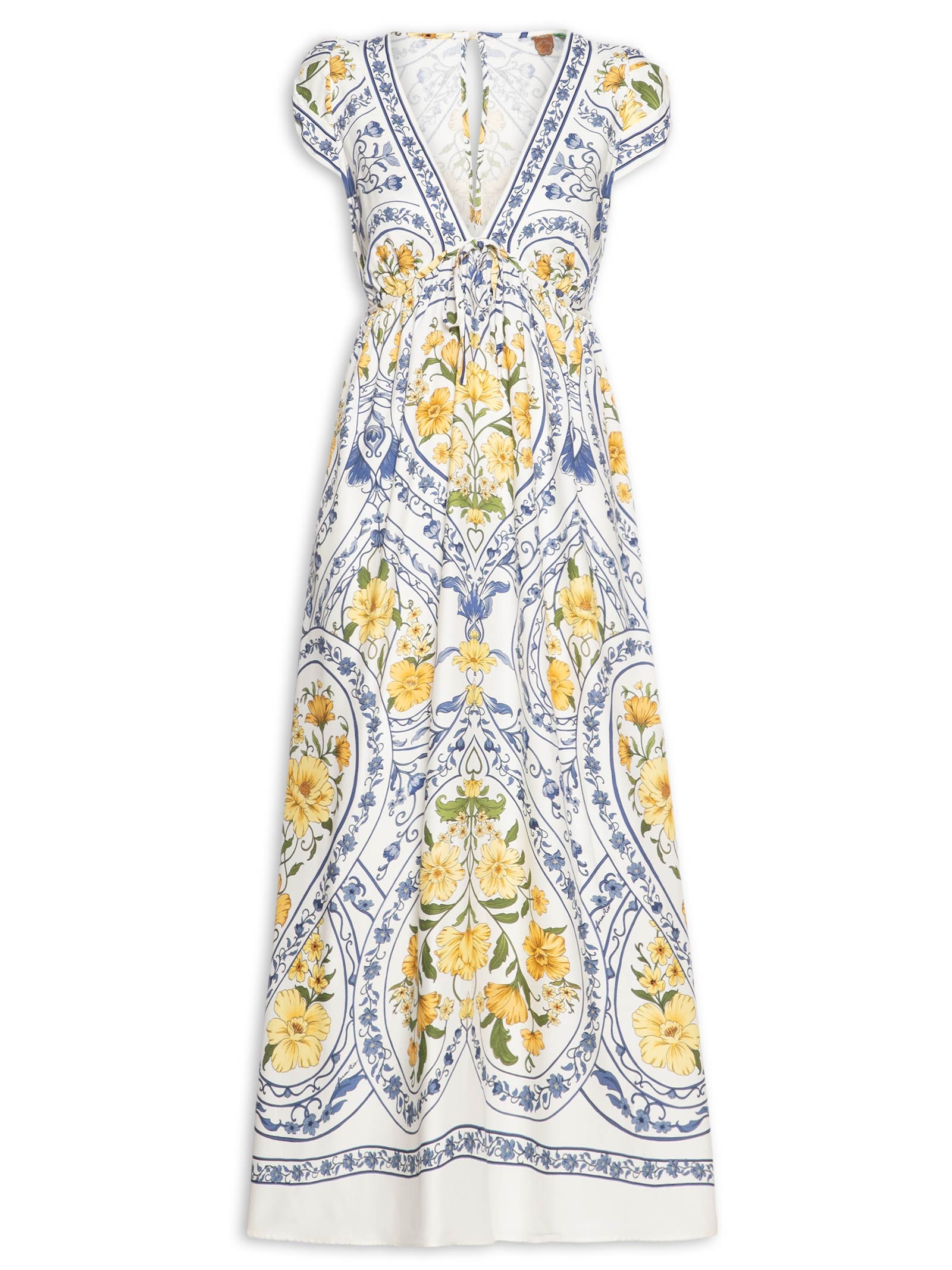 Vestido Longo Coração Boho Azul Farm
