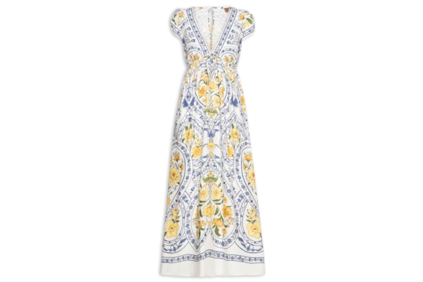 Vestido Longo Coração Boho - Azul