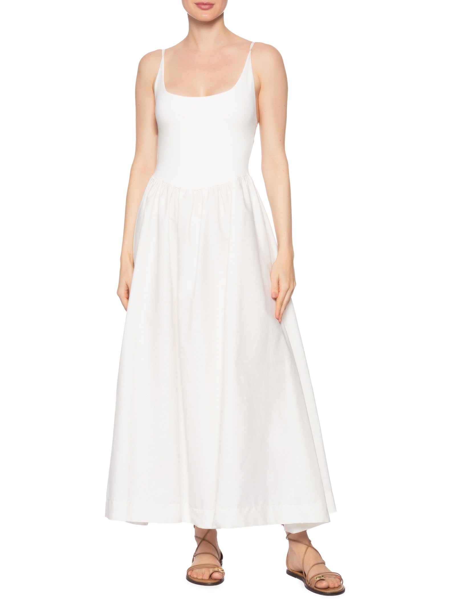 Vestido Longo Corselet Branco Farm