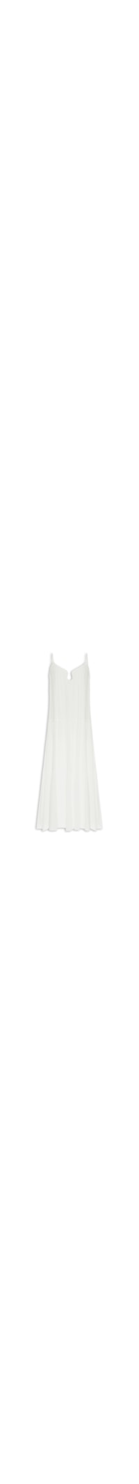 Vestido Longo Crepe Decote Gota - Off White