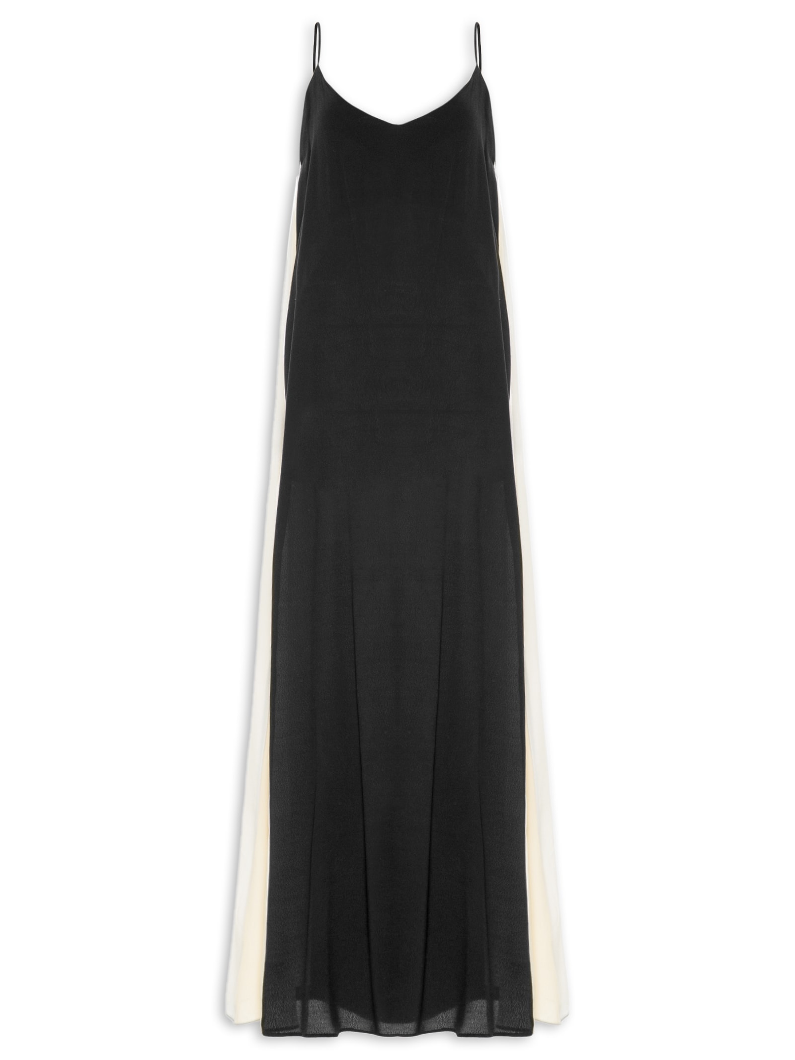 Vestido Longo Crepe Recortes Color Preto Dress To