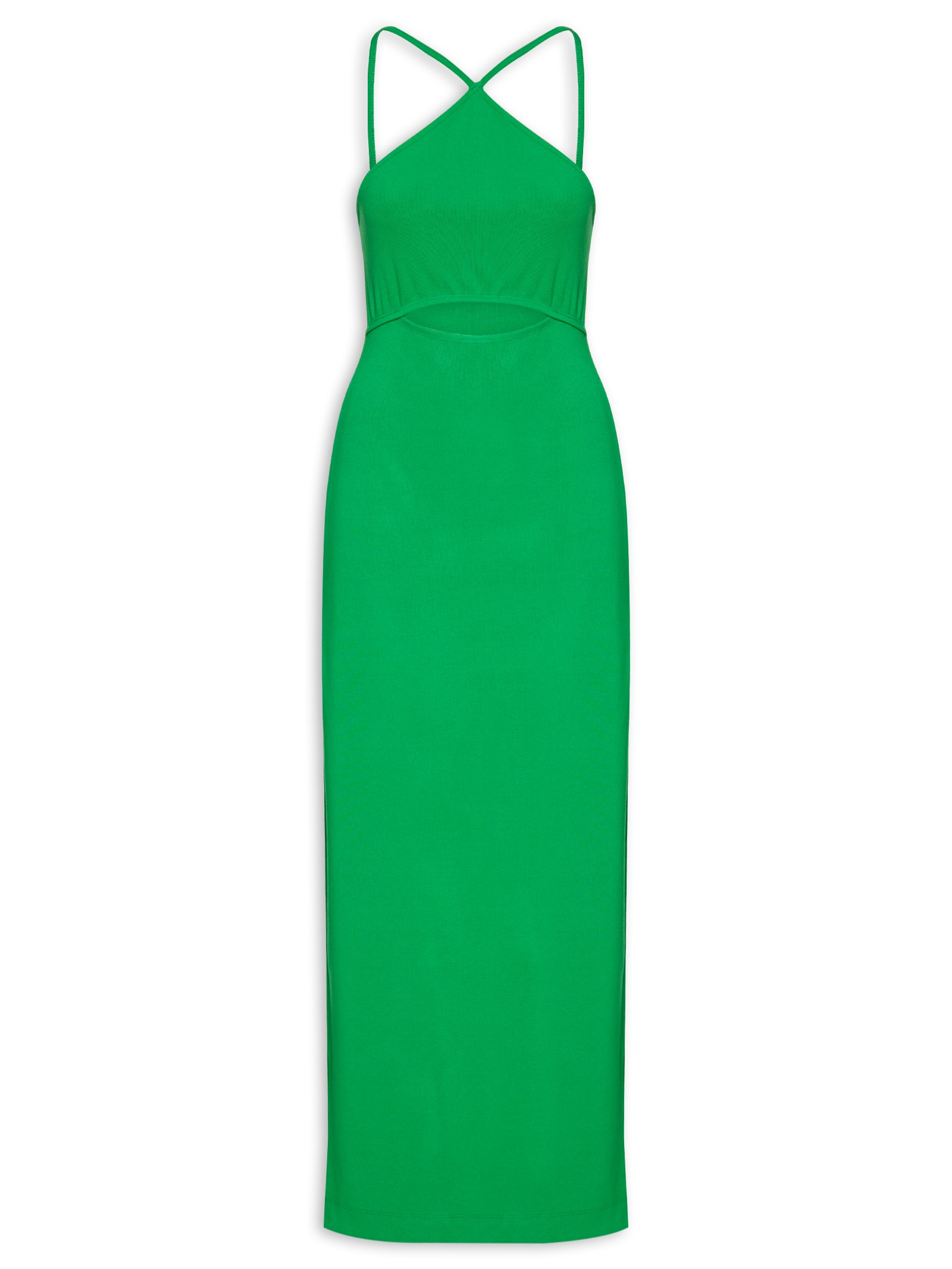 Vestido Longo Cut Out - Verde