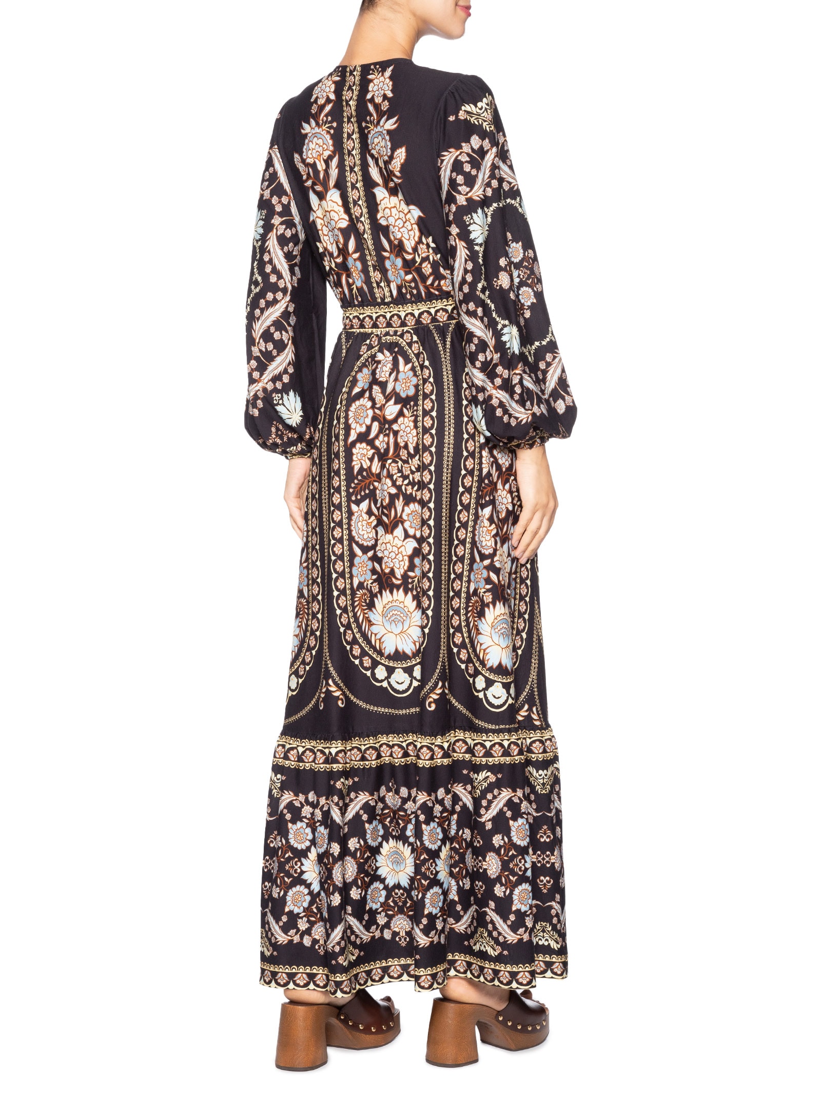 Vestido Longo Daniela Preto Farm