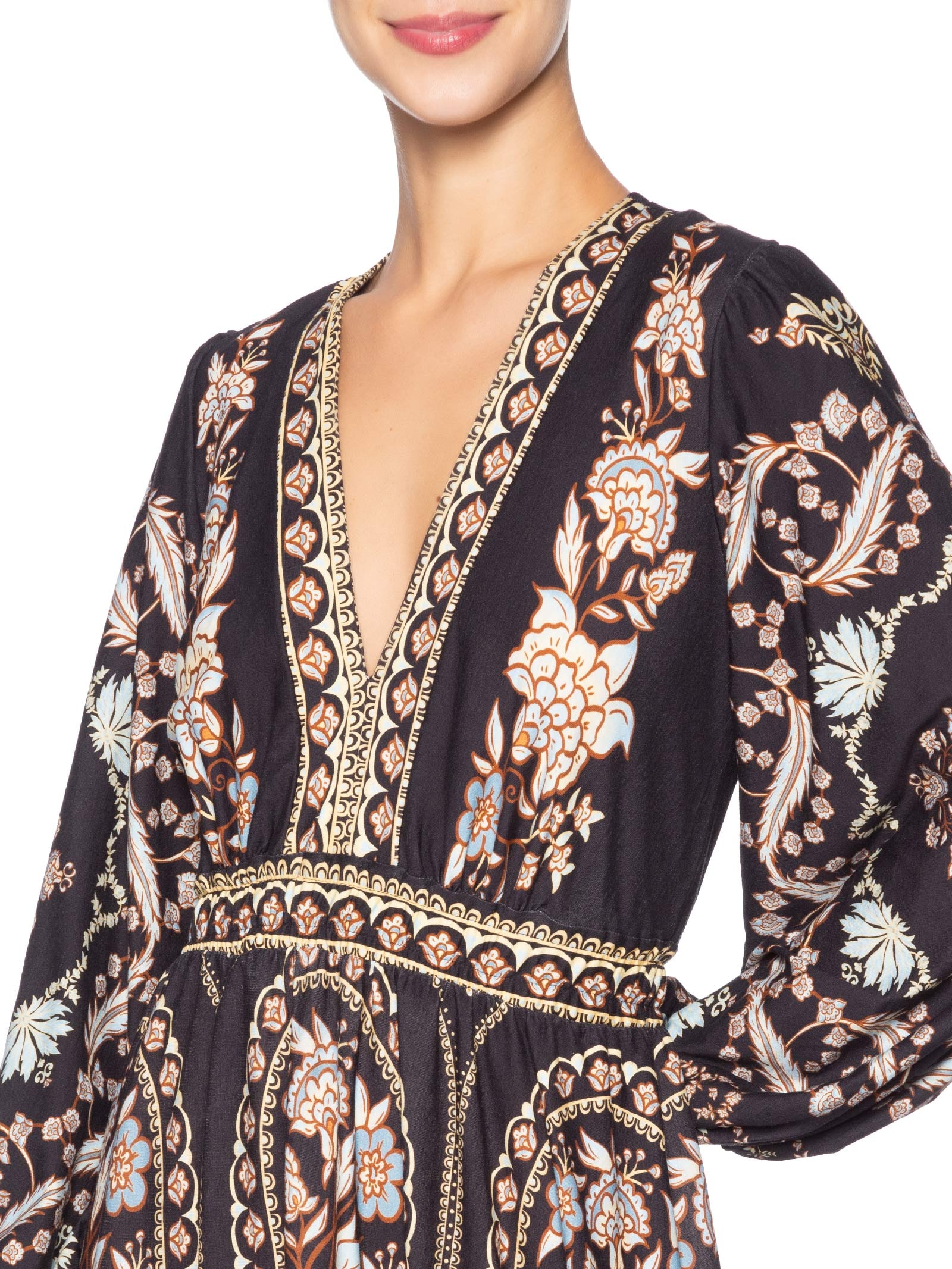 Vestido Longo Daniela Preto Farm