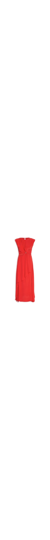 Vestido Longo Decote Argola - Vermelho