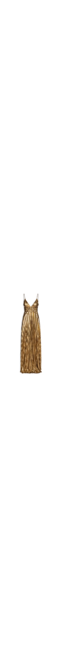 Vestido Longo Decote V - Dourado