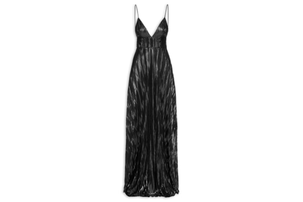 Vestido Longo Decote V - Preto