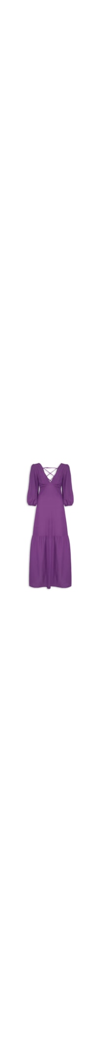 Vestido Longo Decote V - Roxo