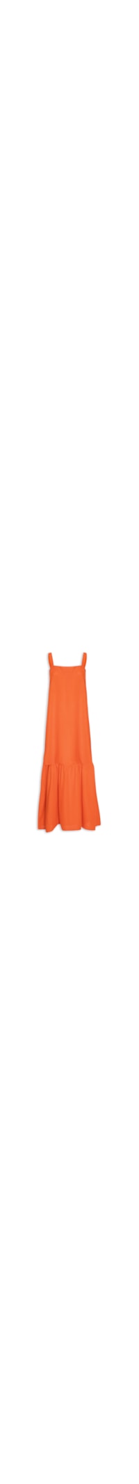 Vestido Longo Det Costas Elástico - Laranja