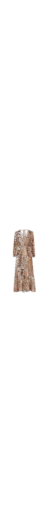 Vestido Longo Detalhado Estampa Savage Animal - Animal Print