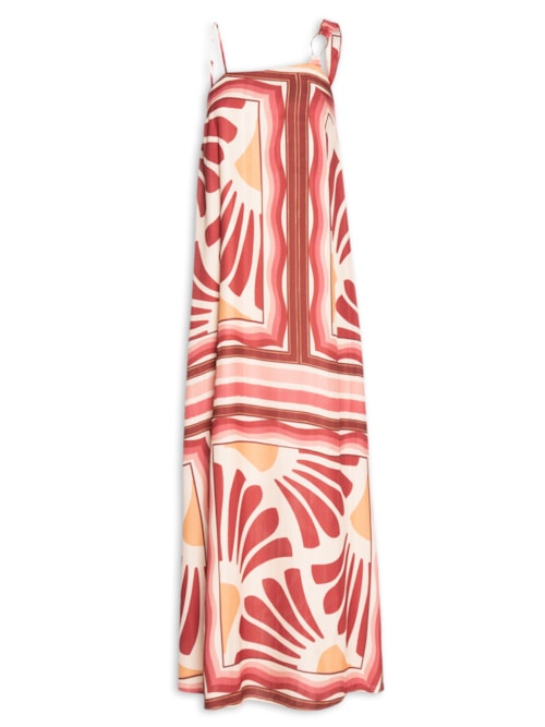 Vestido Longo Detalhe Argola Orgânica – Bege