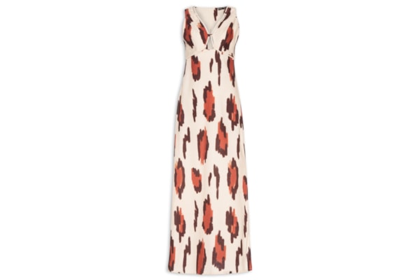 Vestido Longo Detalhe Corda Est - Branco