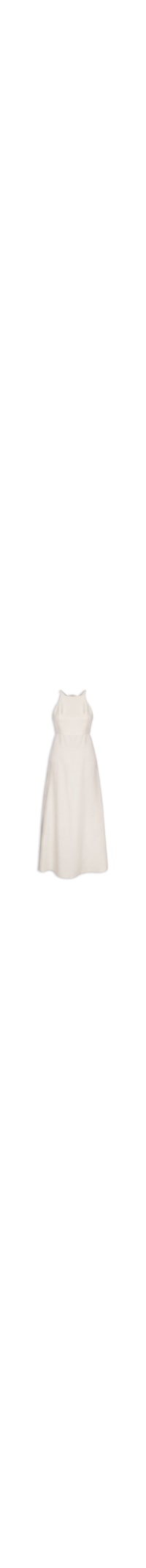 Vestido Longo Detalhe Flor Costas - Branco