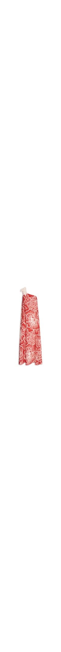Vestido Longo Detalhe Guippier Folha - Vermelho