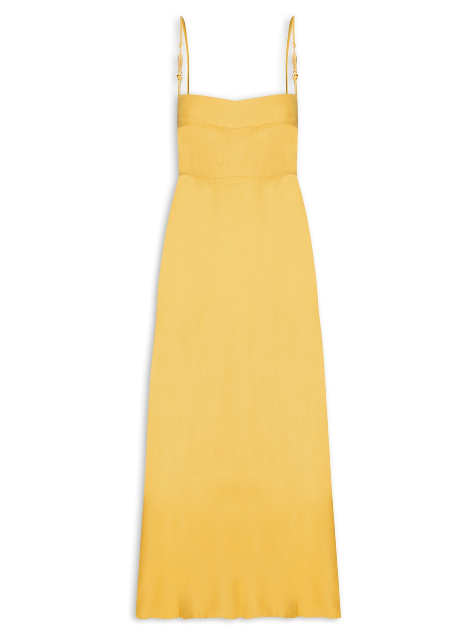 Vestido Longo Detalhe Peixe Amarelo