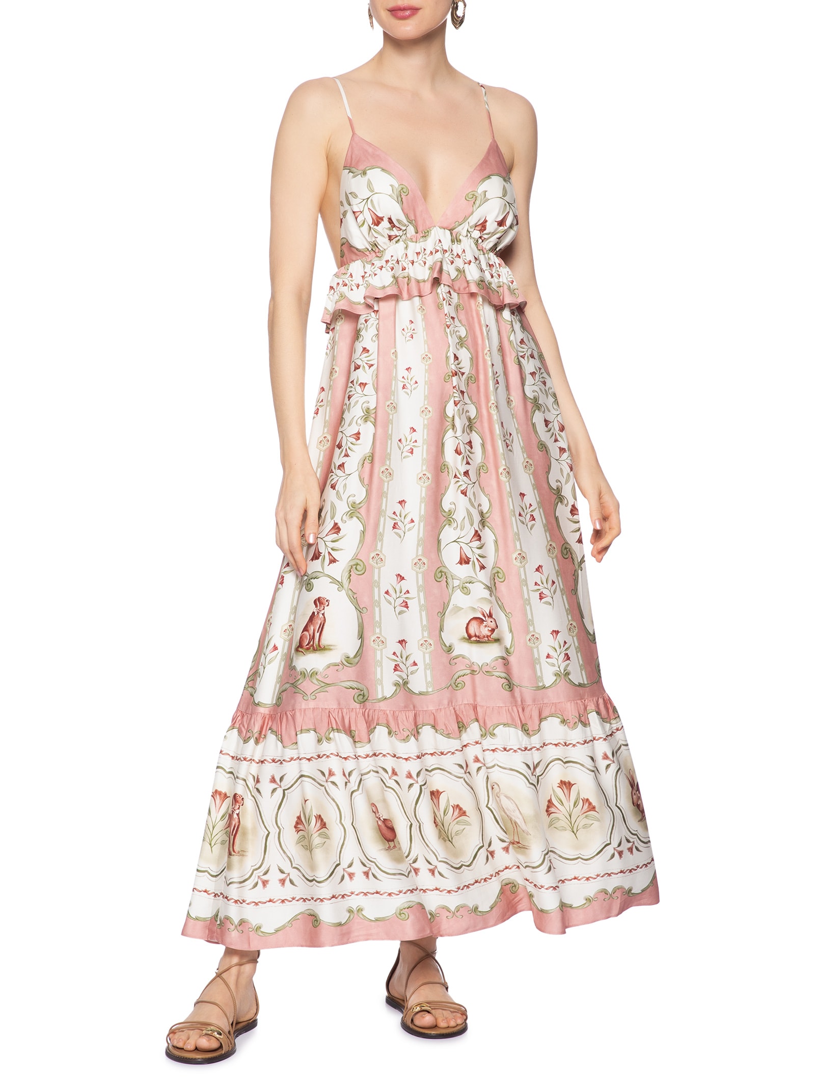 Vestido Longo Doce Encanto Rosa Farm