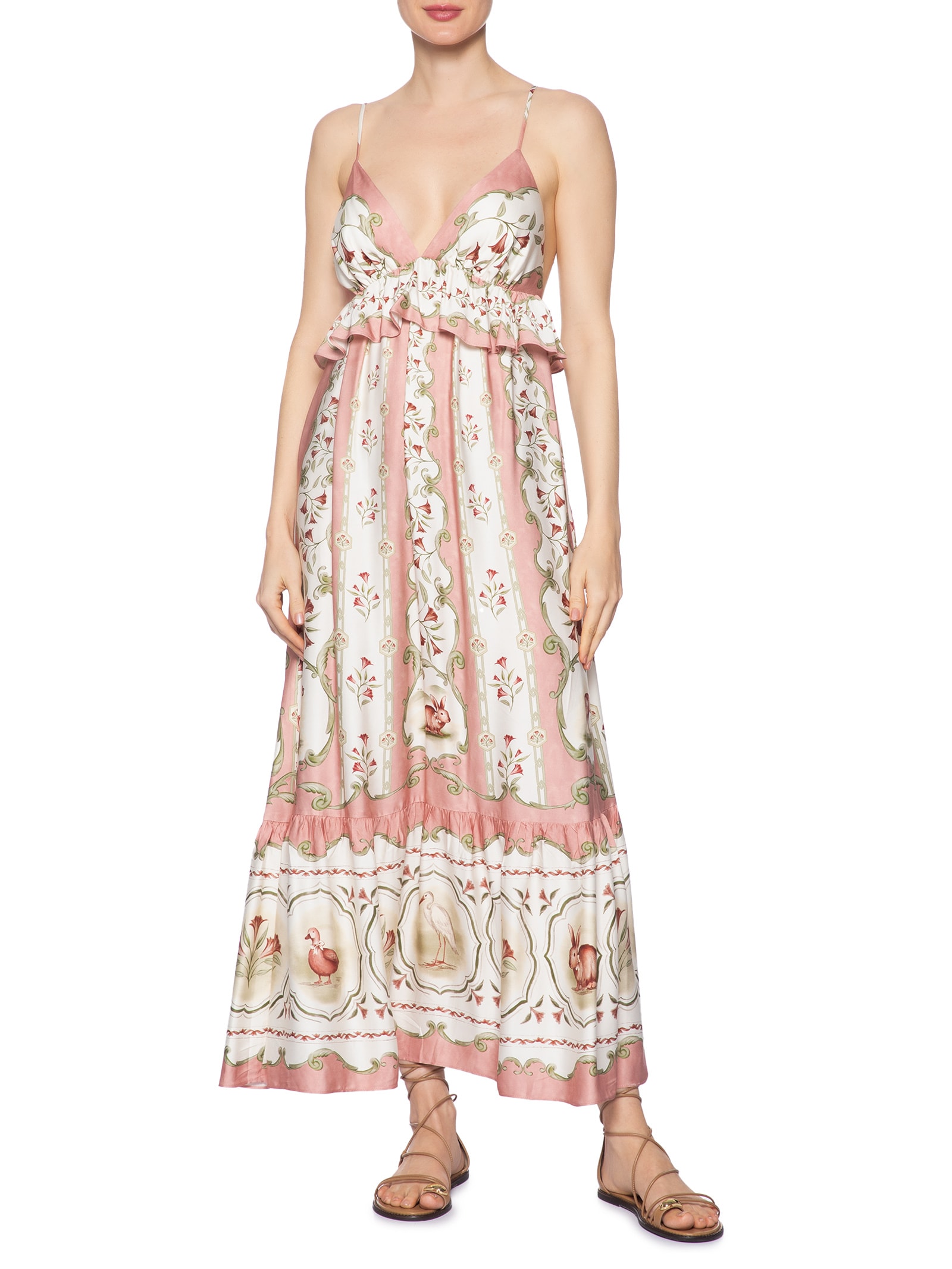 Vestido Longo Doce Encanto Rosa Farm