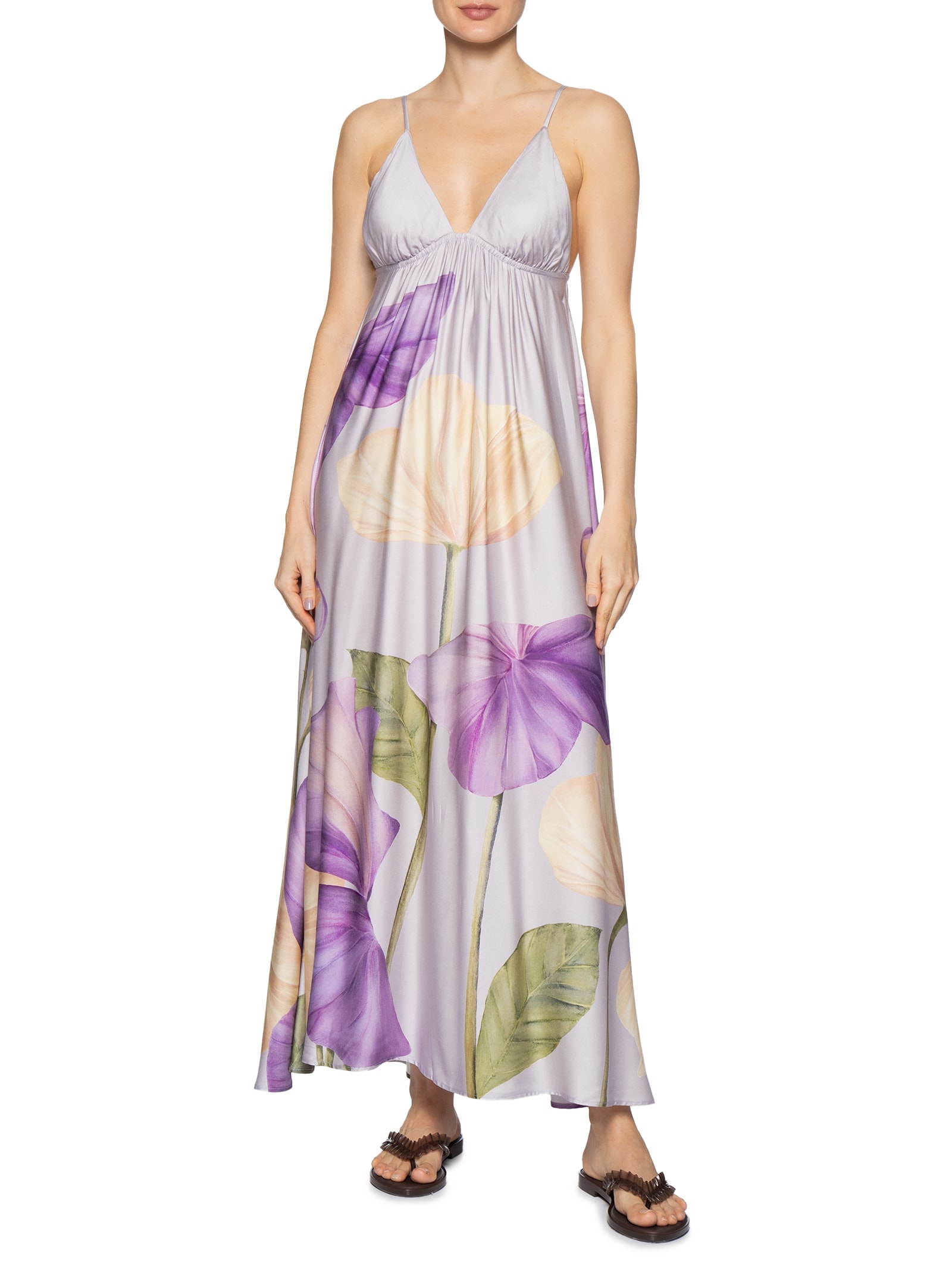 Vestido Longo Emily Roxo Farm