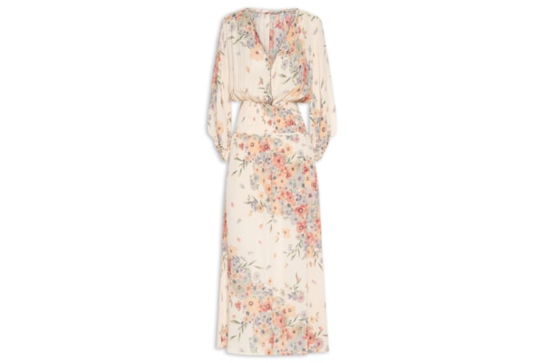 Vestido Longo Estampa Allure - Bege