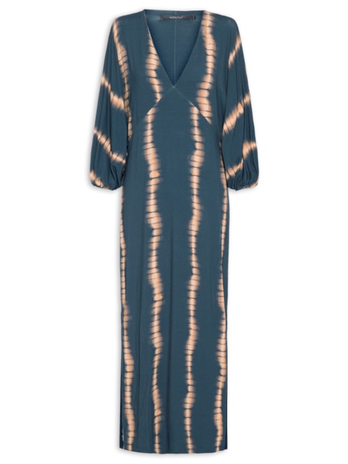 Vestido Longo Estampa Balangan Jasper – Azul