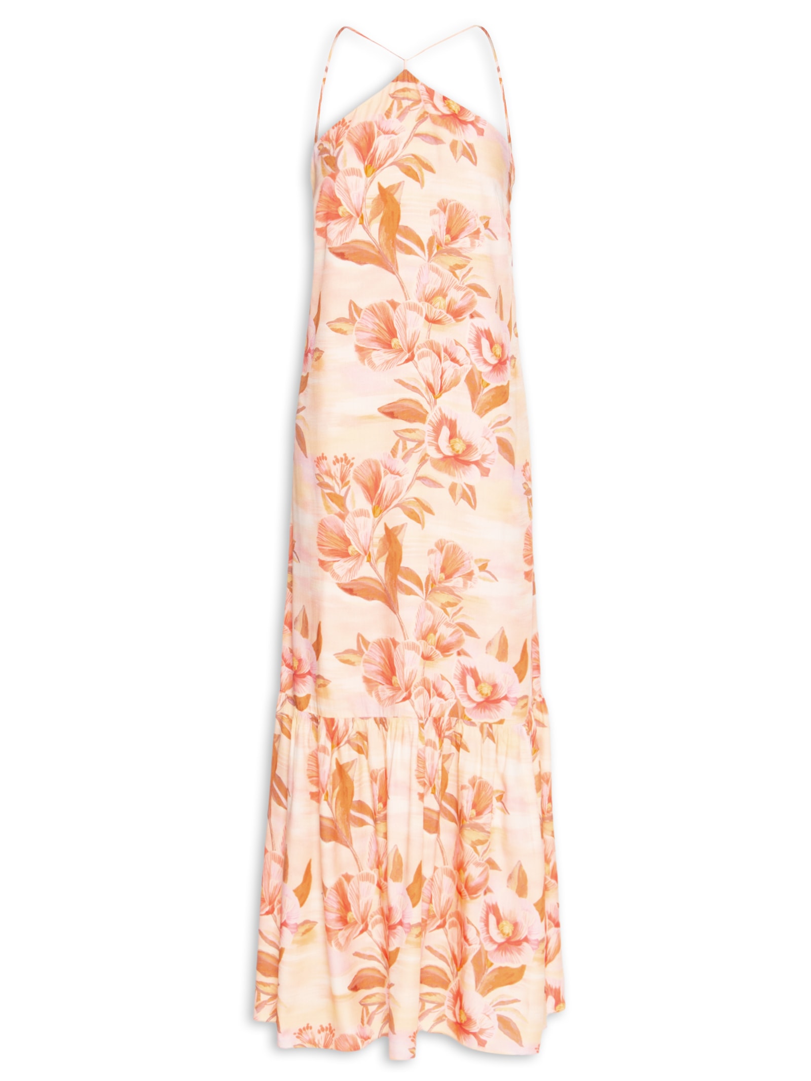 Vestido Longo Estampa Bela Rosa Dress To