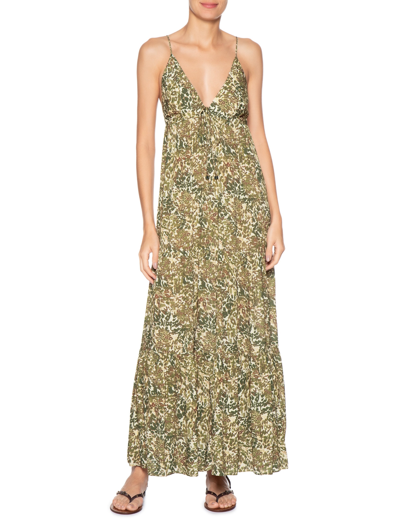 Vestido Longo Estampa Instinto - Verde by DRESS TO