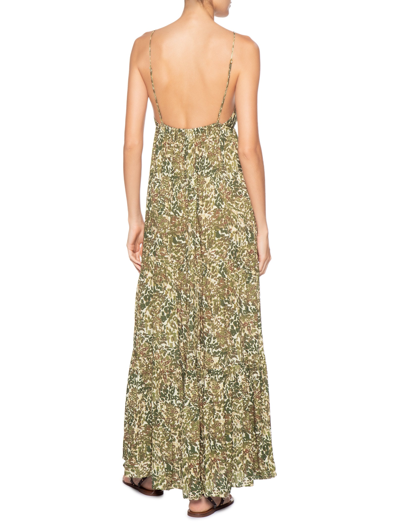 Vestido Longo Estampa Instinto Verde Dress To