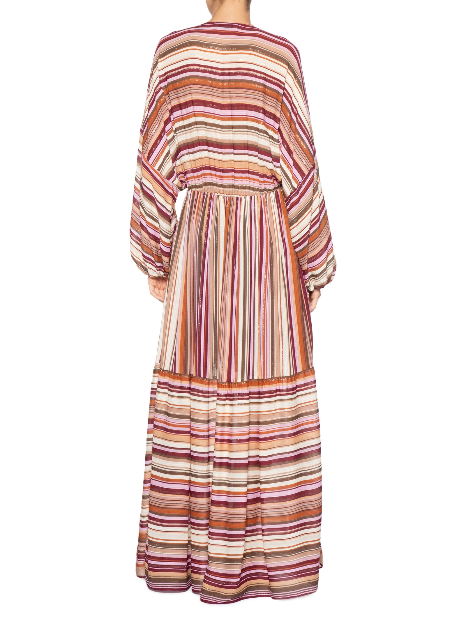 Vestido Longo Estampa Listra Aurora Rosa Dress To